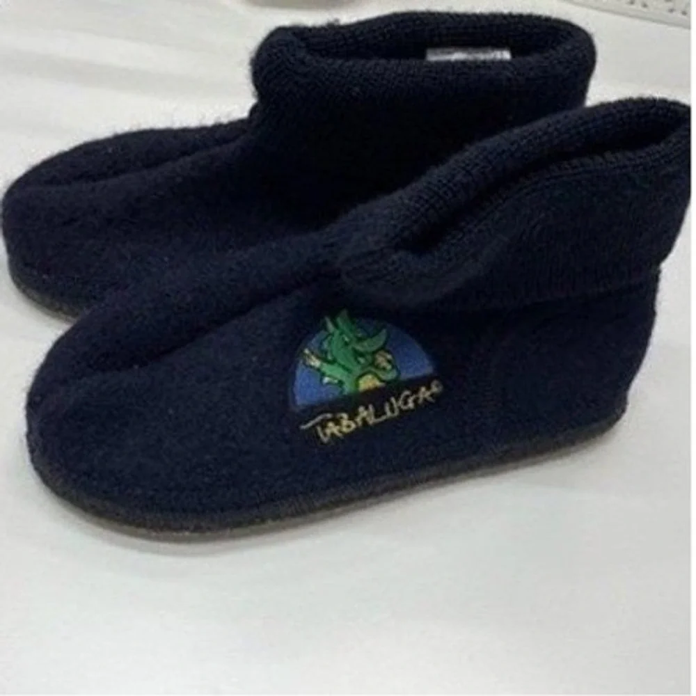 Tabaluga Dragon Slippers Boiled Wool Navy Bootie EU‎ 36 Vintage 1999 German Kids
